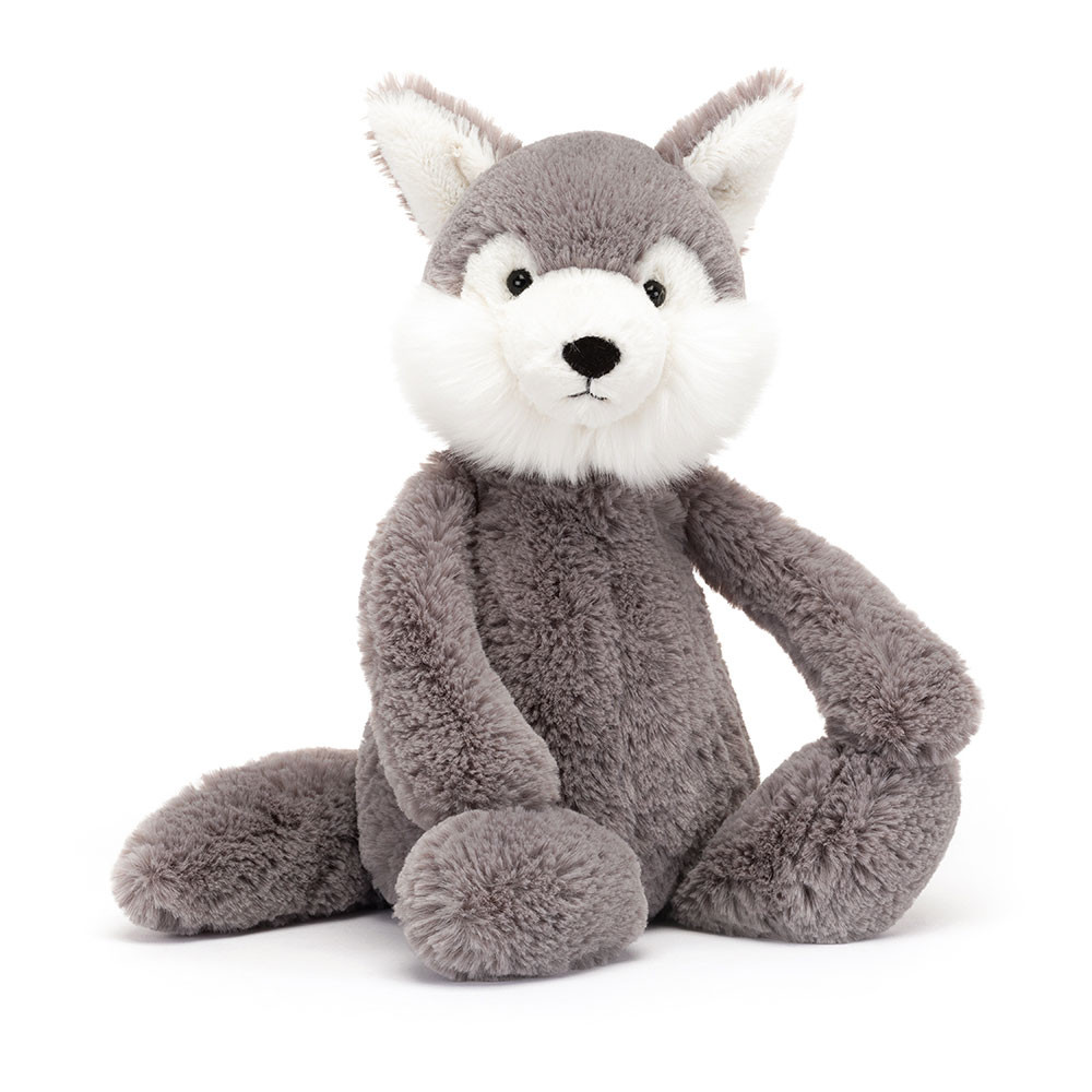 Jellycat Bashful Wolf - 31cm x 12cm x 9cm