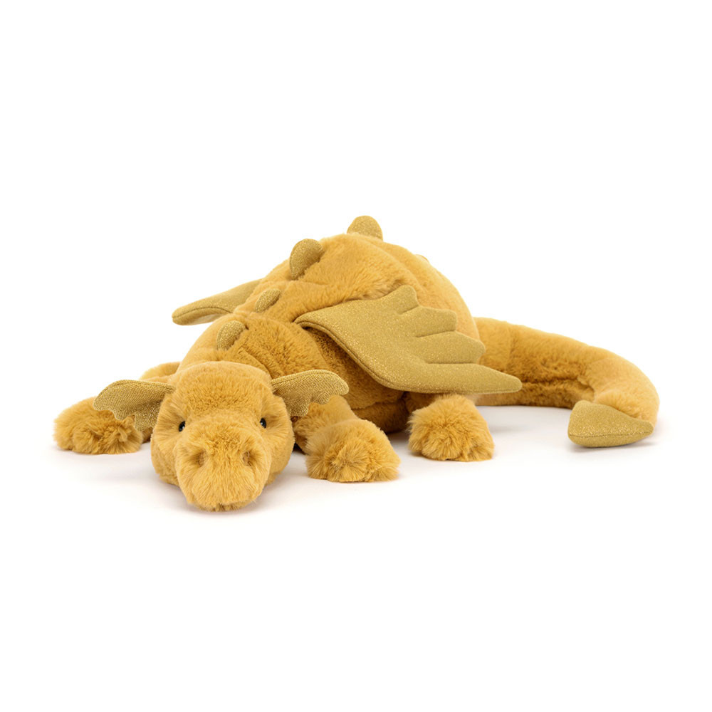 Jellycat Golden Dragon - Large, 12cm x 14cm x 50cm
