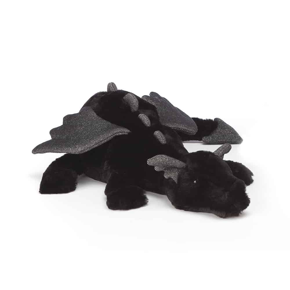 Jellycat Onyx Dragon - Large, 12cm x 14cm x 50cm