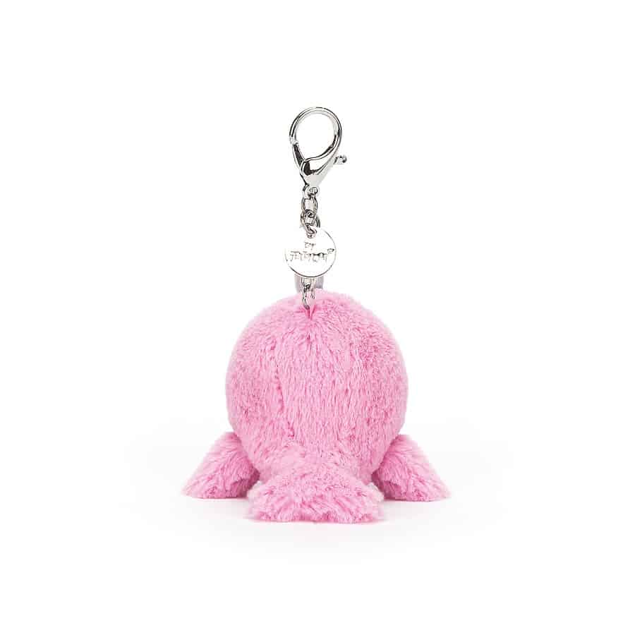 Jellycat Seas The Day Narwhal Fuchsia Bag Charm - Image 4
