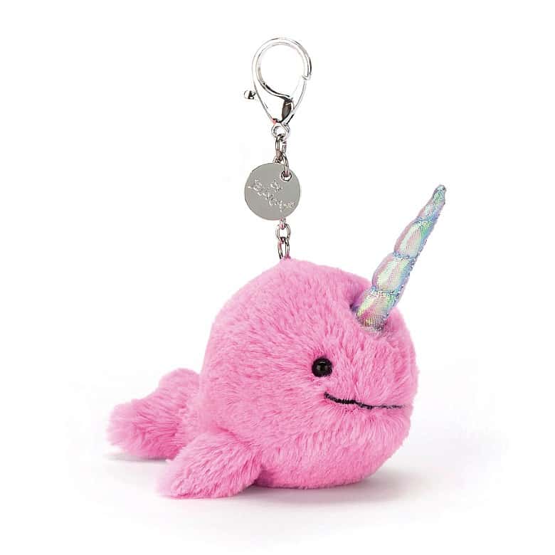 Jellycat Seas The Day Narwhal Fuchsia Bag Charm