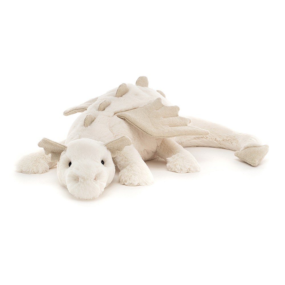 Jellycat Snow Dragon - Large, 12cm x 14cm x 50cm