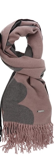 Equilibrium Cosy Two Tone Pink Grey Modern Flowers Scarf