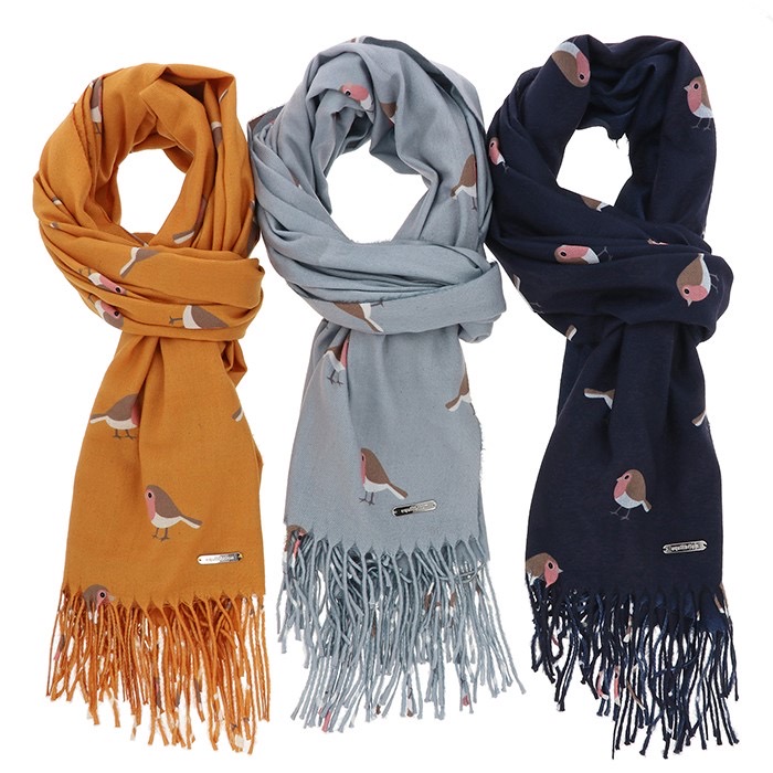 Equilibrium Cosy Robin Grey Blue Scarf - Image 2