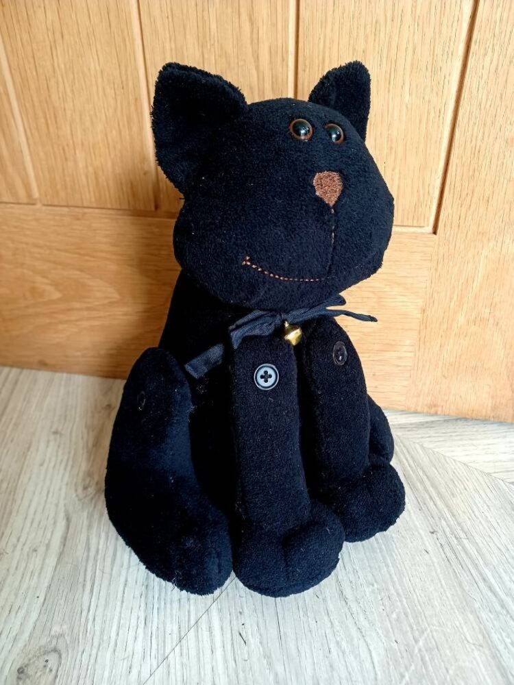 Black Cat Soft Fabric Doorstop - Langs - Image 2
