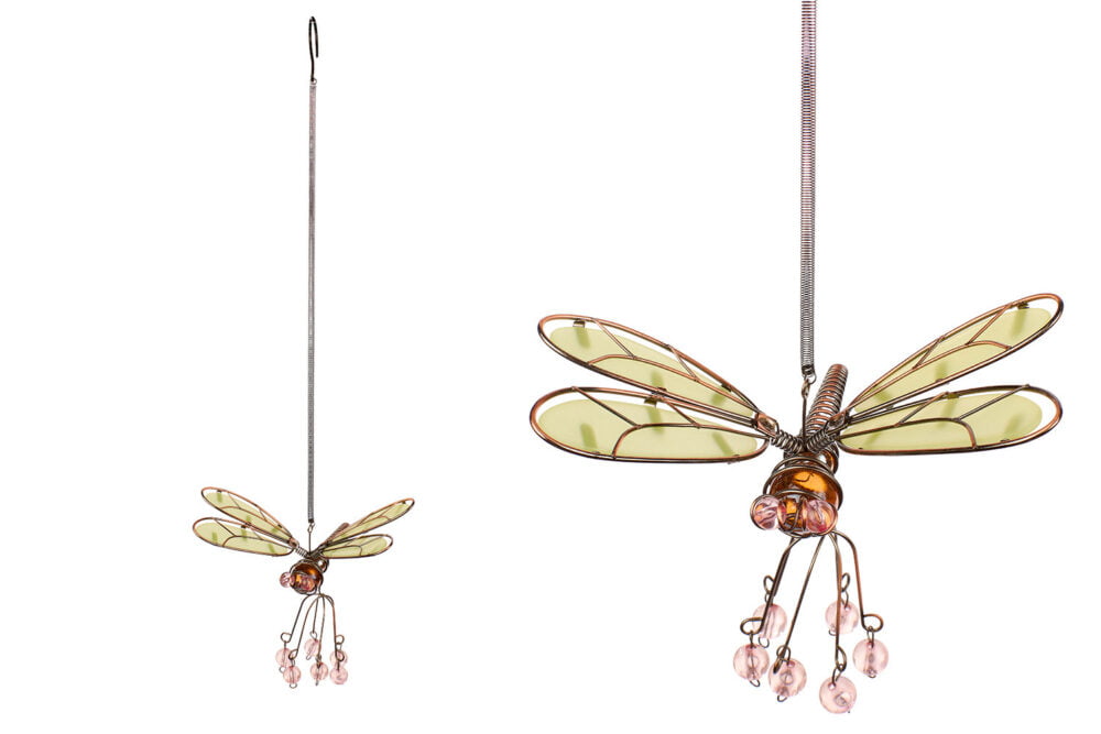 Metal and Glass Dragonfly Suncatcher Hanging Garden Ornament - Langs - Image 5