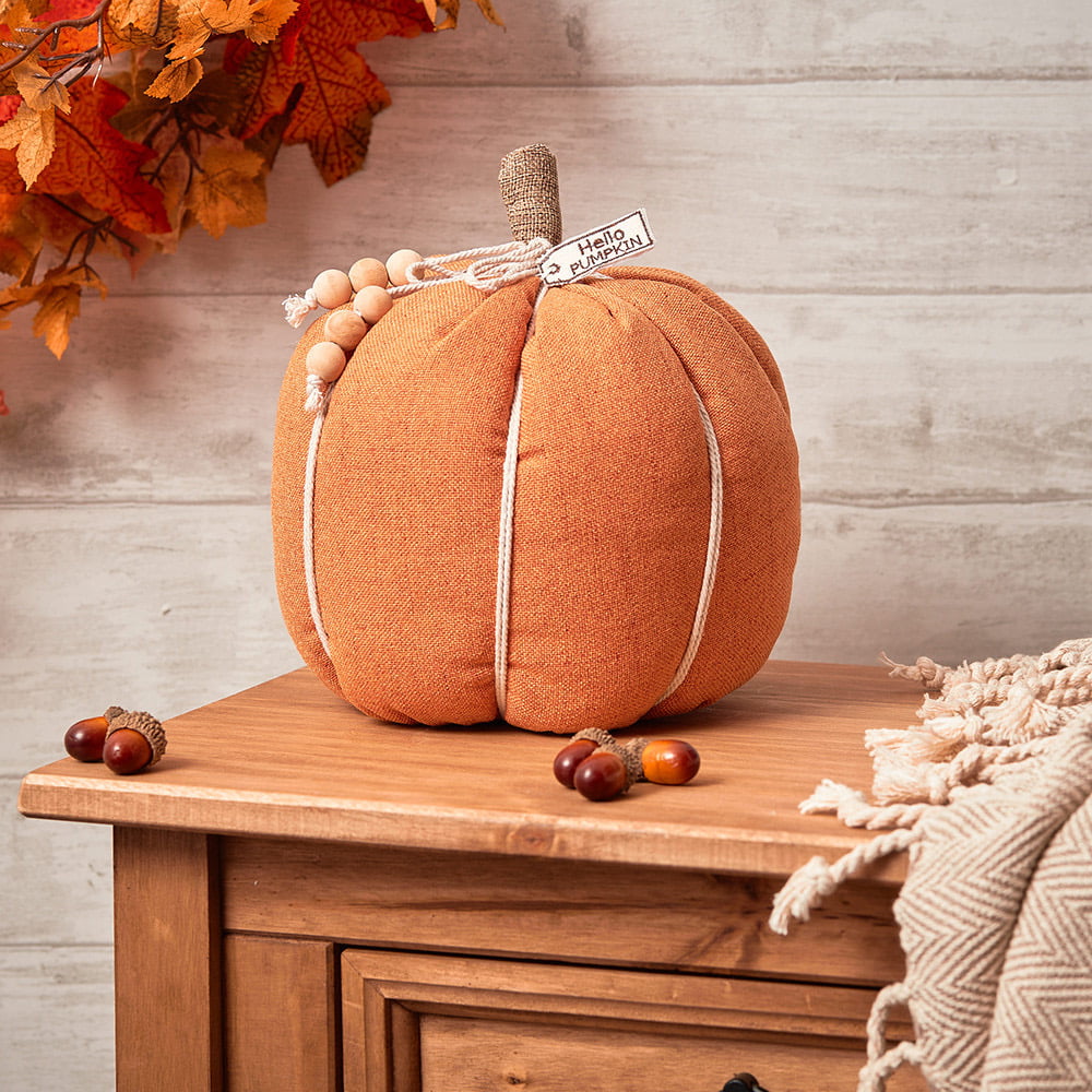 'Hello Pumpkin' Fabric Doorstop - Langs