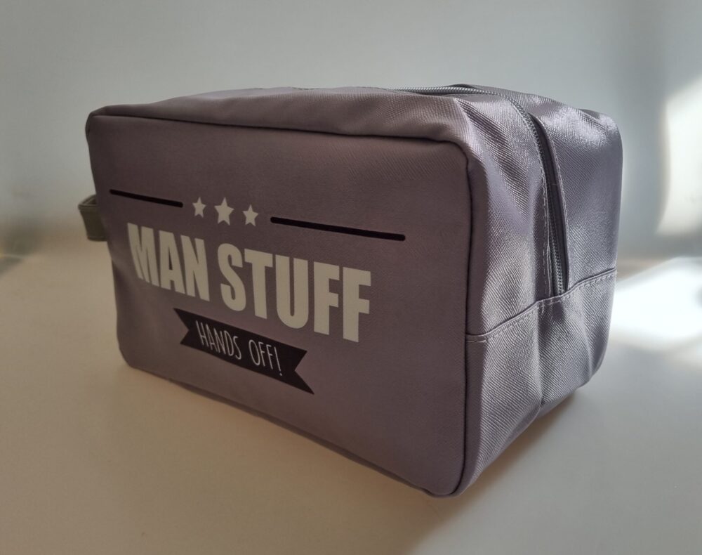 ‘Man Stuff Hands Off’ Wash Bag - Langs - Image 3