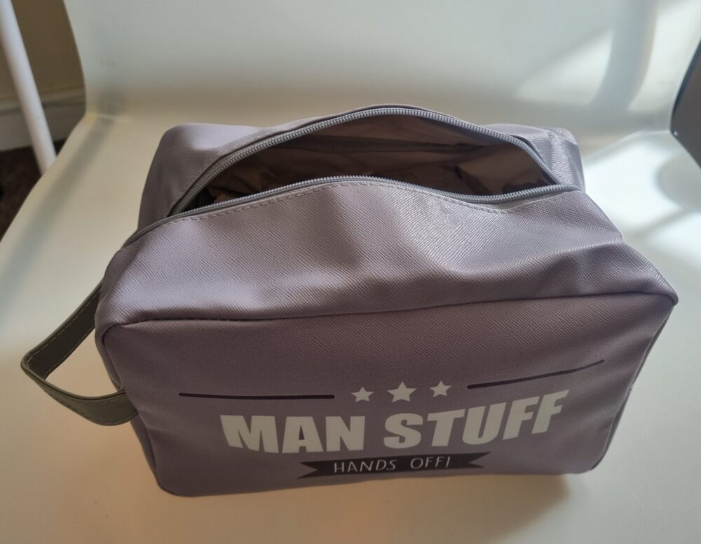 ‘Man Stuff Hands Off’ Wash Bag - Langs - Image 4