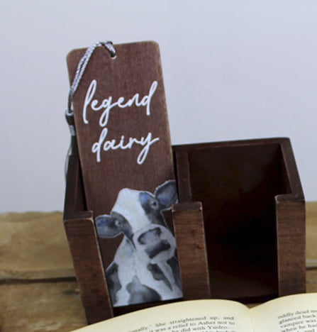 Legend-Dairy Wooden Bookmark - Langs