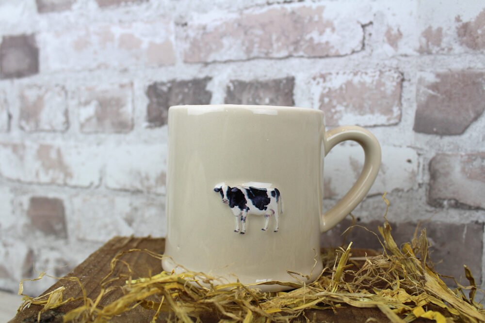 Stoneware Embossed Cow Mug - Langs