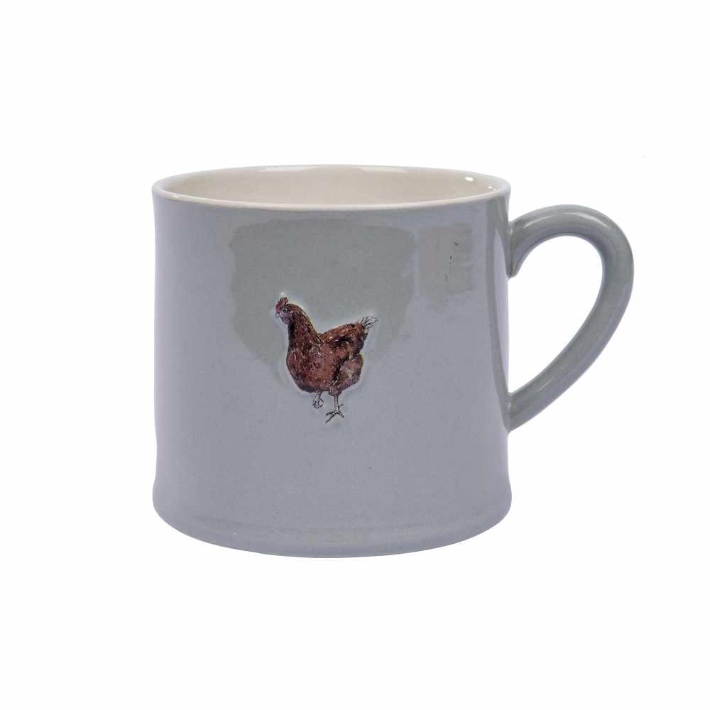 Stoneware Embossed Hen Chicken Mug - Langs