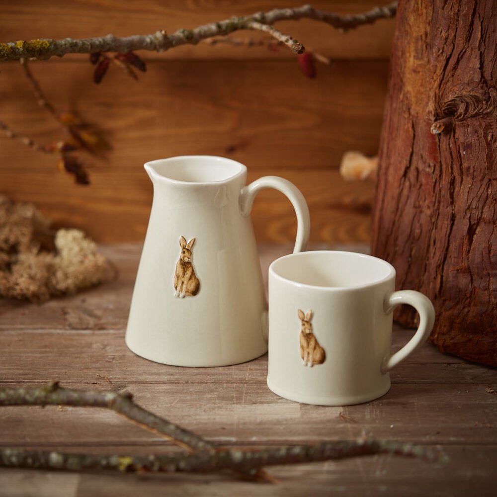 Stoneware Embossed Rabbit Jug - Langs - Image 2