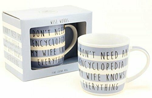 'I Don't Need An Encyclopedia My Wife Knows Everything' Mug - Image 2
