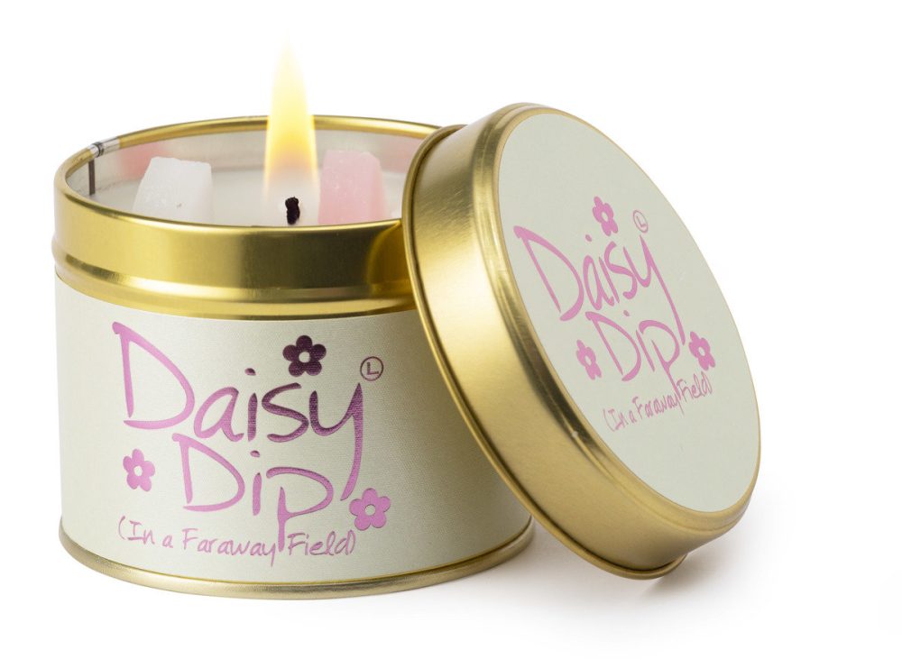 Lily-Flame Daisy Dip Scented Candle Tin