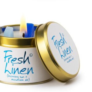 Lily-Flame Fresh Linen Scented Candle Tin