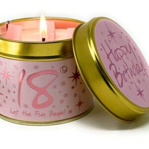 Lily-Flame Happy Birthday 18th Scented Candle Tin