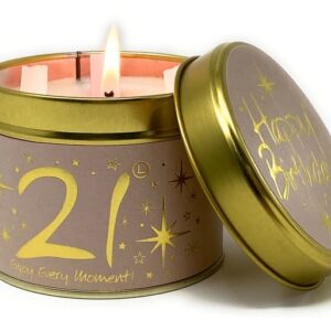 Lily-Flame Happy Birthday 21st Scented Candle Tin