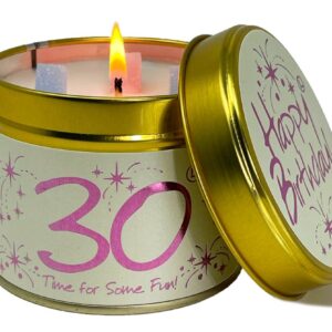 Lily-Flame Happy Birthday 30th Scented Candle Tin