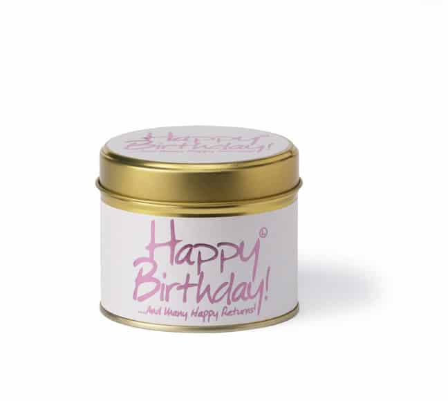Lily-Flame Happy Birthday Scented Candle Tin - Image 2