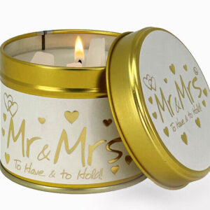 Mr and Mrs Scented Candle Tin