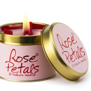 Lily-Flame Rose Petals Scented Candle Tin