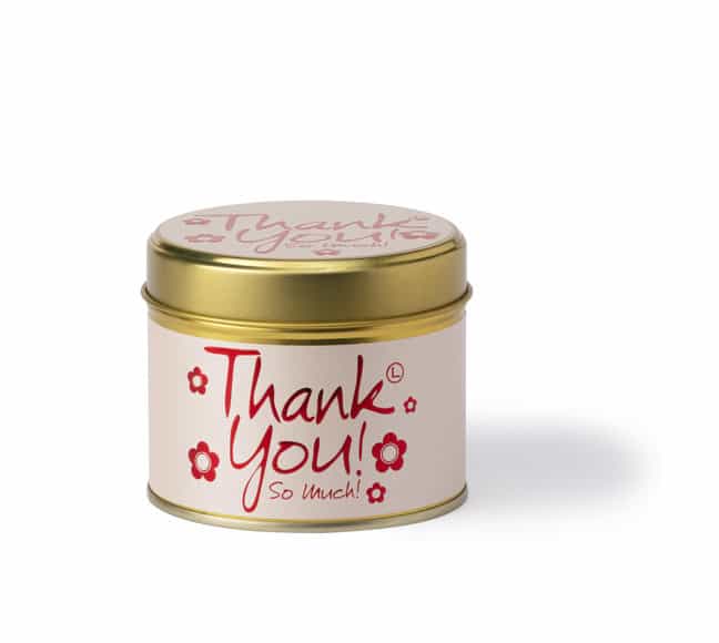 Lily-Flame Thank You Scented Candle Tin - Image 2