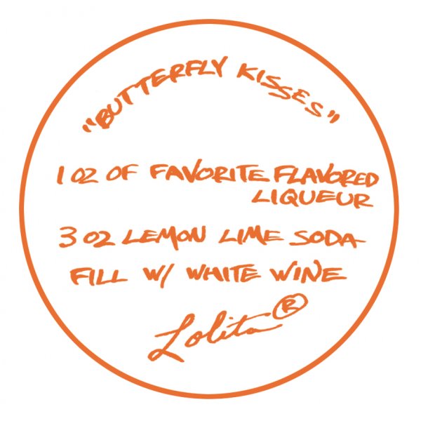 Lolita Butterfly Kisses Hand Painted Wine Glass - Image 3
