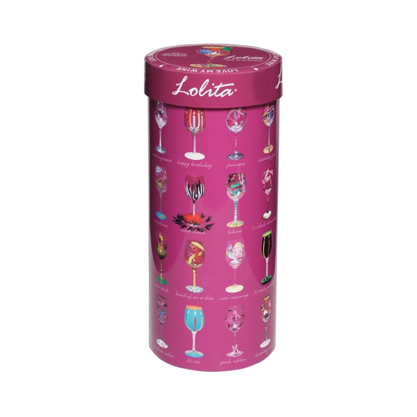 Lolita Butterfly Kisses Hand Painted Wine Glass - Image 2