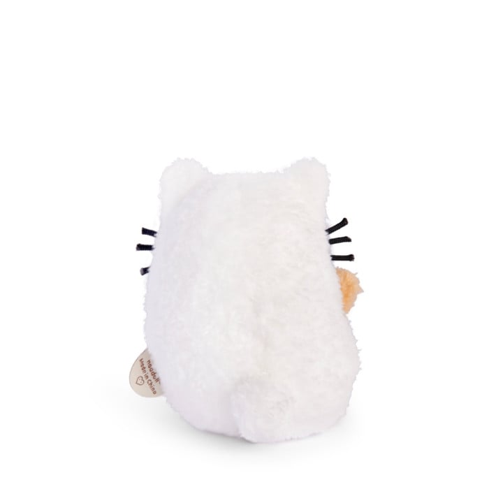 Noodoll White Kitty Cat Ricespud Mini Sitting Plush Toy 13cm - Image 4