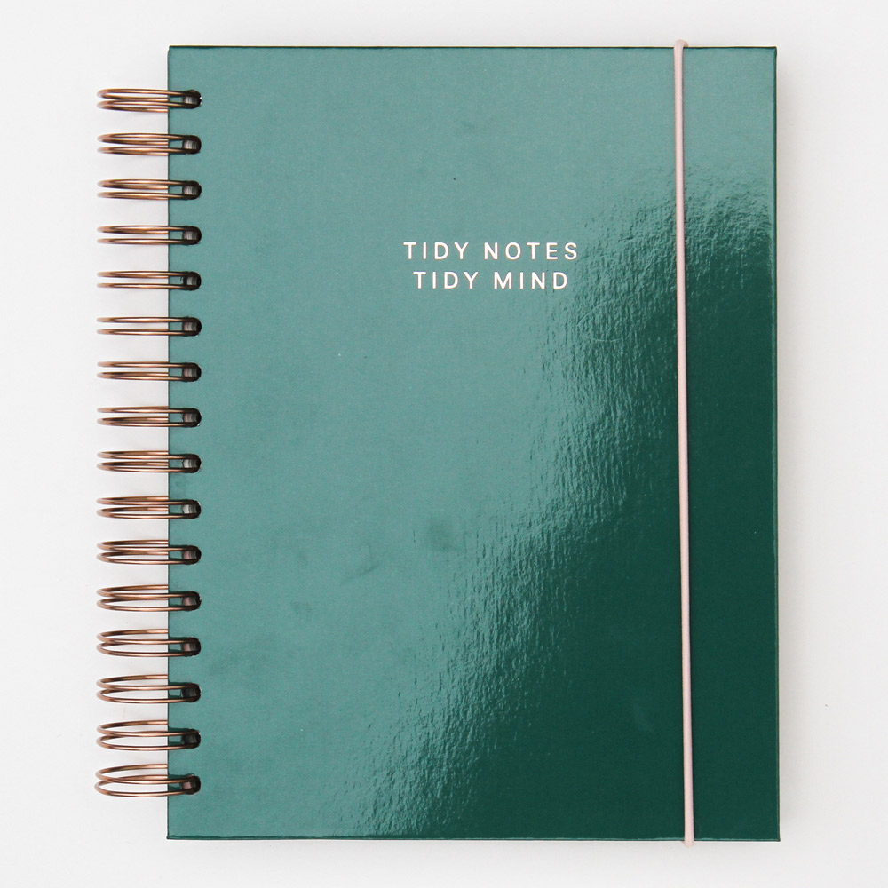 Green Patent Notebook Organiser Diary - Caroline Gardner