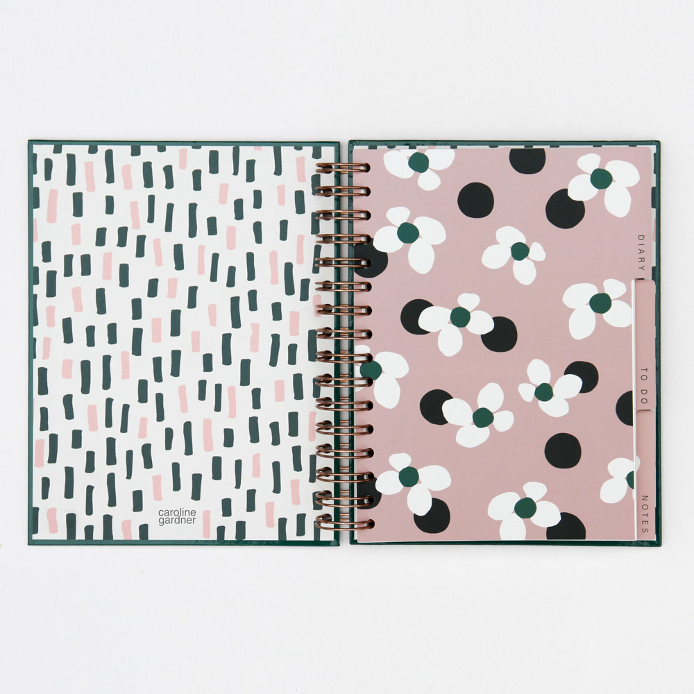 Green Patent Notebook Organiser Diary - Caroline Gardner - Image 3