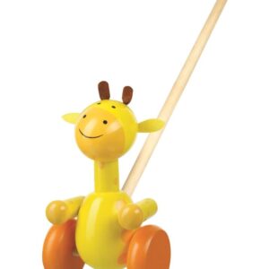 Giraffe Push Along Wooden Toy - Orange Tree Toys