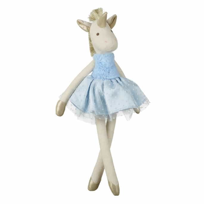 Large Blue Unicorn Ballerina Doll - Orange Tree Toys