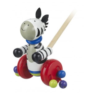 Zebra Push Along Wooden Toy - Orange Tree Toys