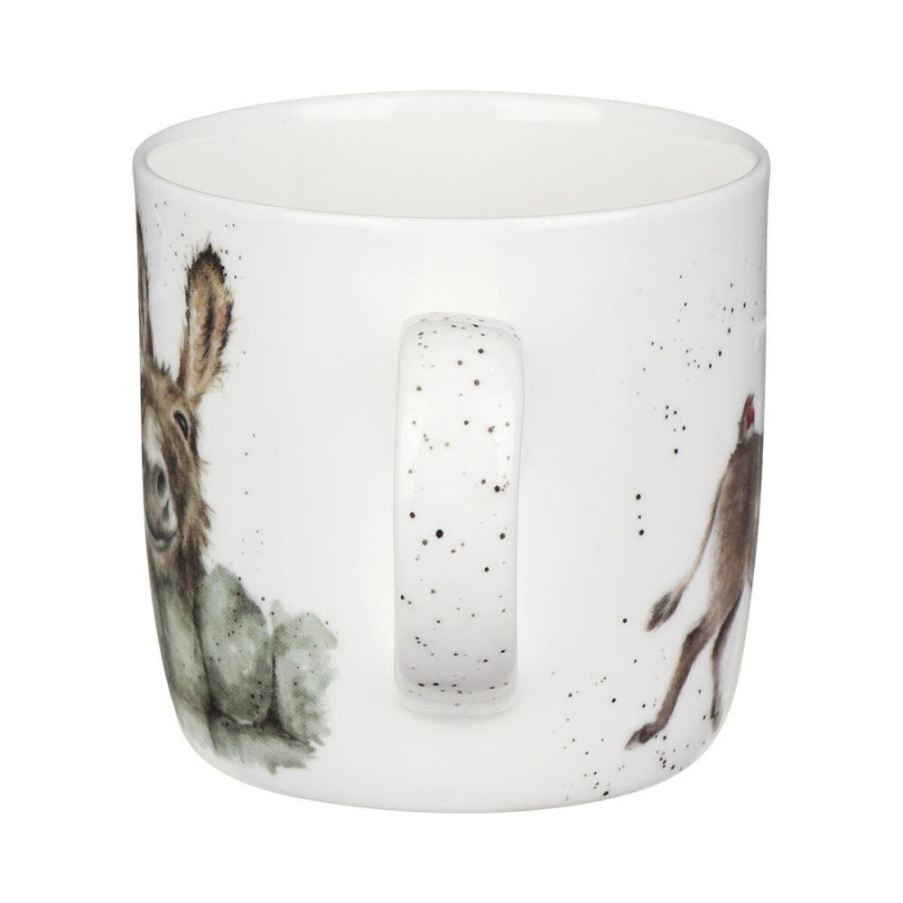 'Hee Haw' Donkey and Robin China Mug - Wrendale Designs - Image 4