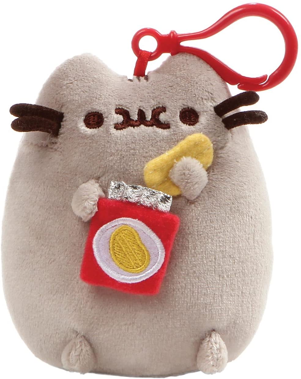 Pusheen Eating Crisps Backpack Clip - GUND
