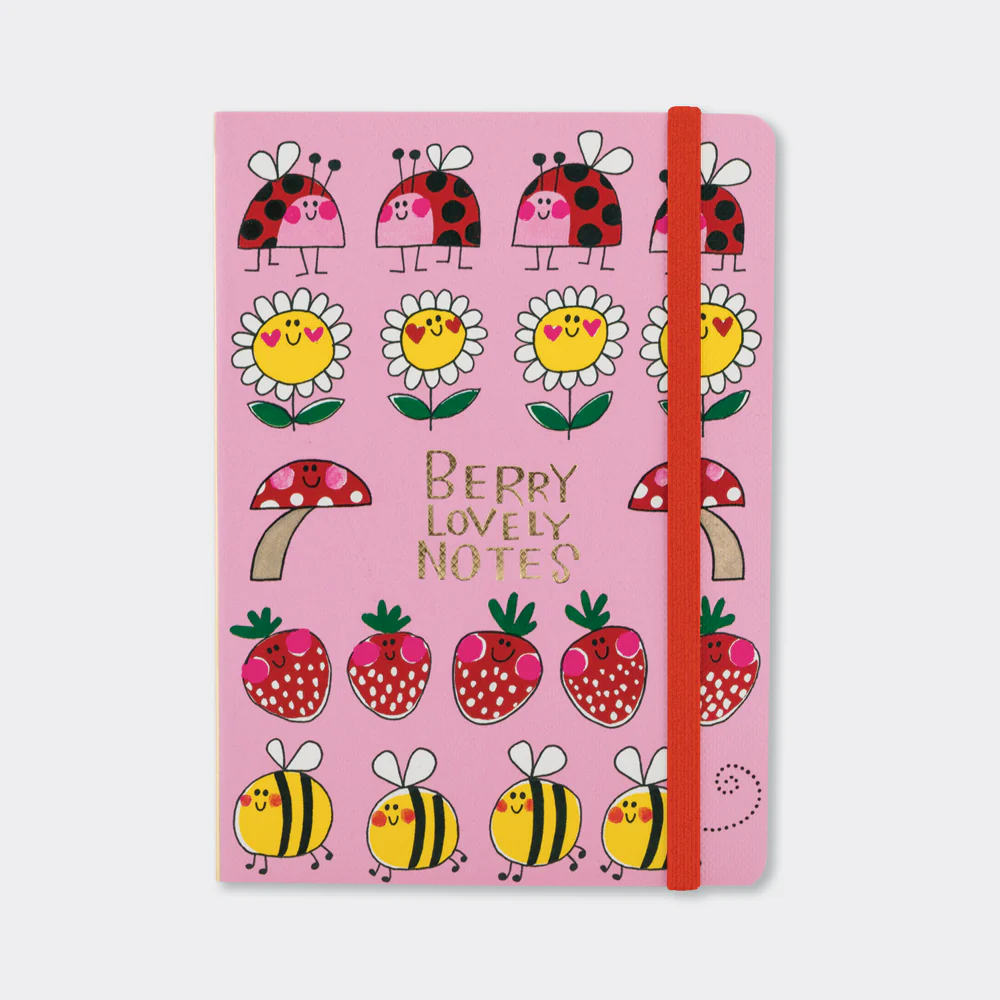 A6 Perfect Bound Notebook - Berry Lovely Notes - Rachel Ellen Designs
