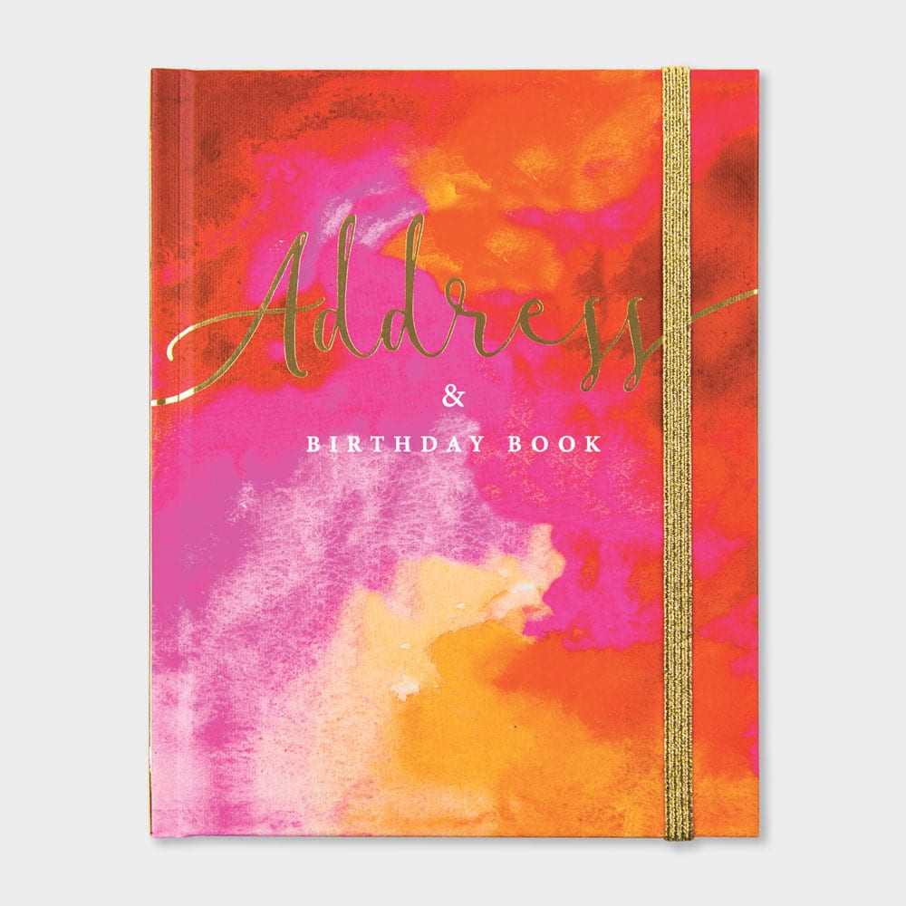 Pink Flame Address and Birthday Book - Rachel Ellen Designs