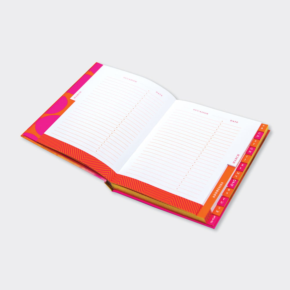 Pink Flame Address and Birthday Book - Rachel Ellen Designs - Image 3
