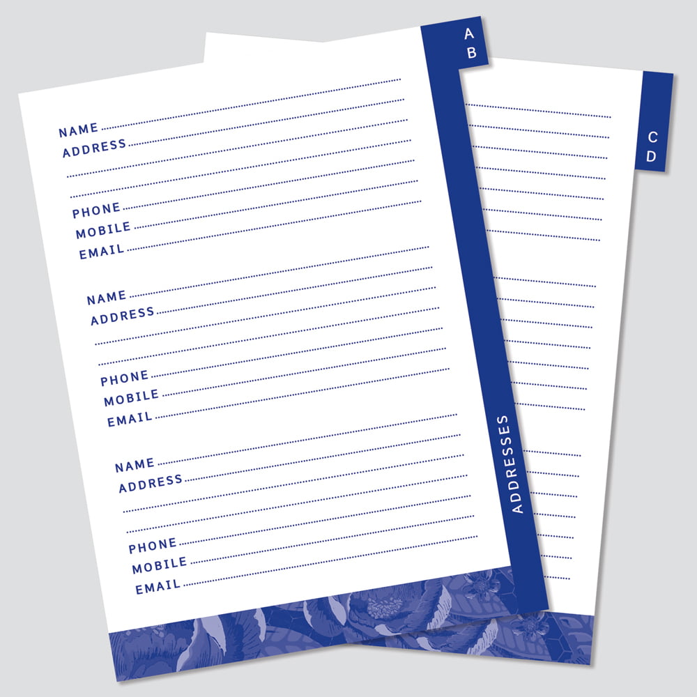 Navy Floral Bees Address and Birthday Book - Rachel Ellen Designs - Image 3