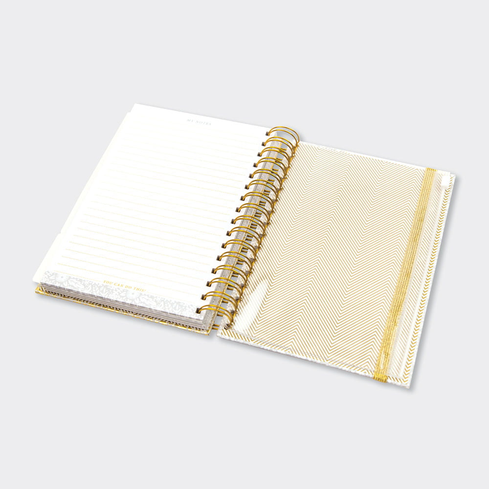 'Create Your Own Sunshine' Lustre Gold Foiled Floral Weekly Planner Personal Organiser - Rachel Ellen Designs - Image 4