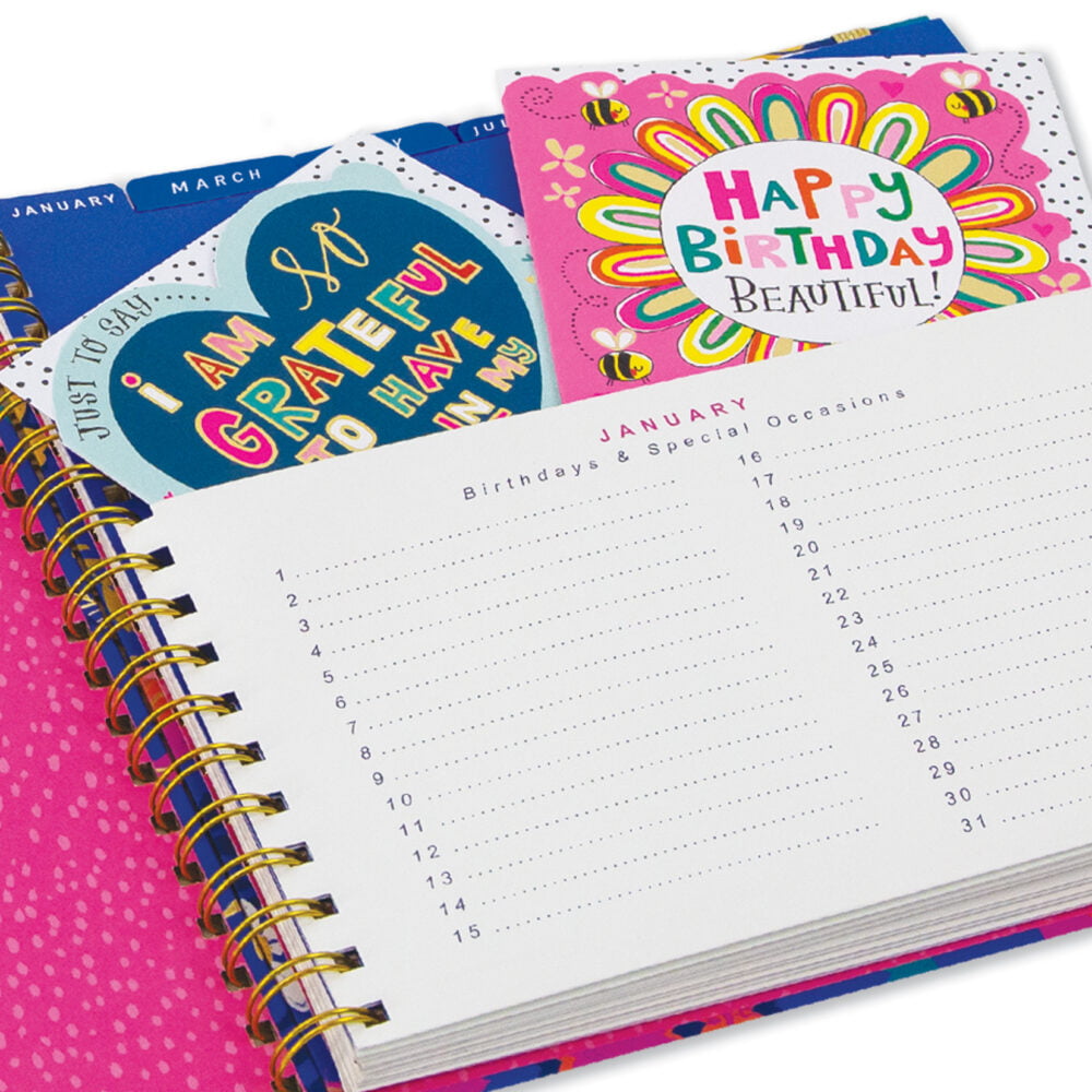 Floral Birthday Card Planner Book - Rachel Ellen Designs - Image 2