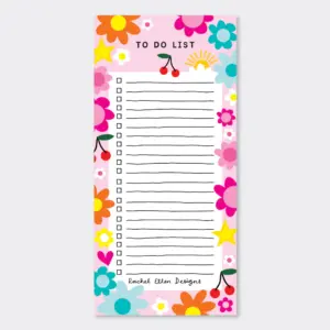 Pink Floral To Do List Pad - Rachel Ellen Designs