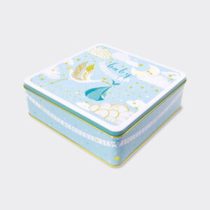 Large Blue Keepsakes Tin – Baby Boy Keepsakes – Rachel Ellen Designs