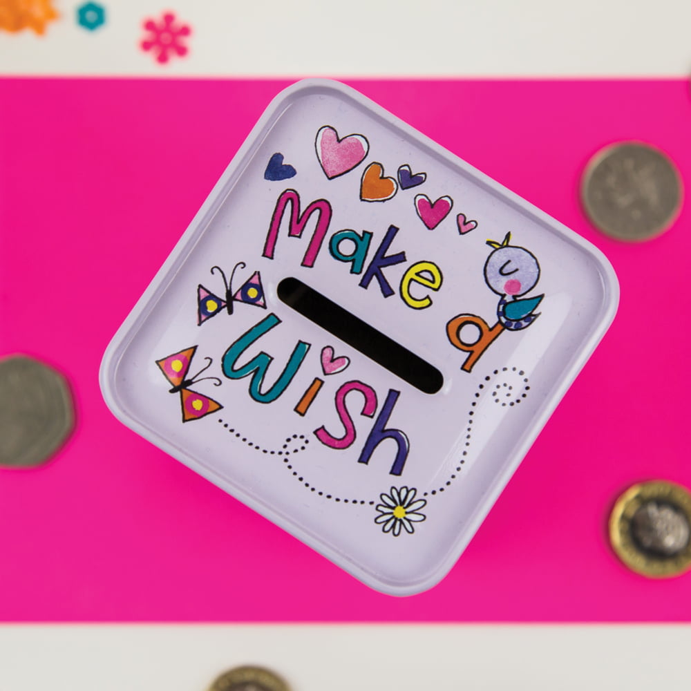 'Make a Wish Little Princess' Unicorn Money Box Tin - Rachel Ellen Designs - Image 3