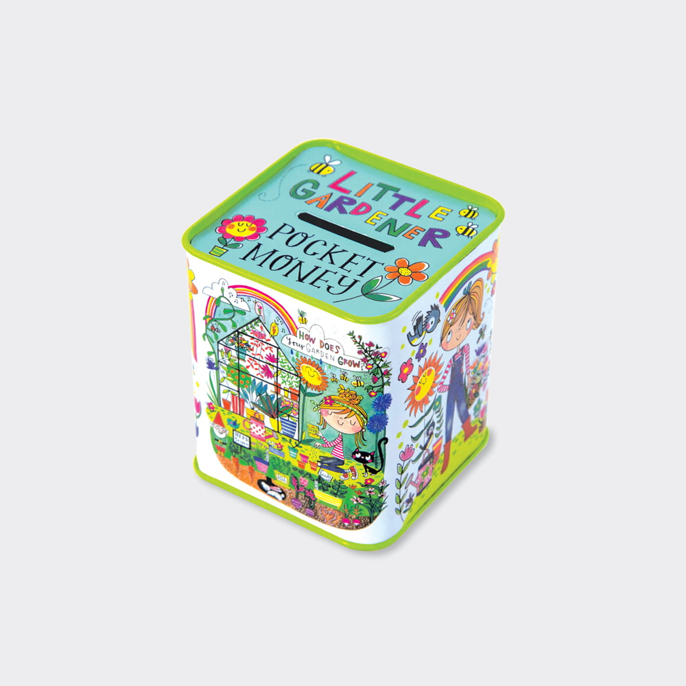 Little Gardener Money Box Tin - Rachel Ellen Designs
