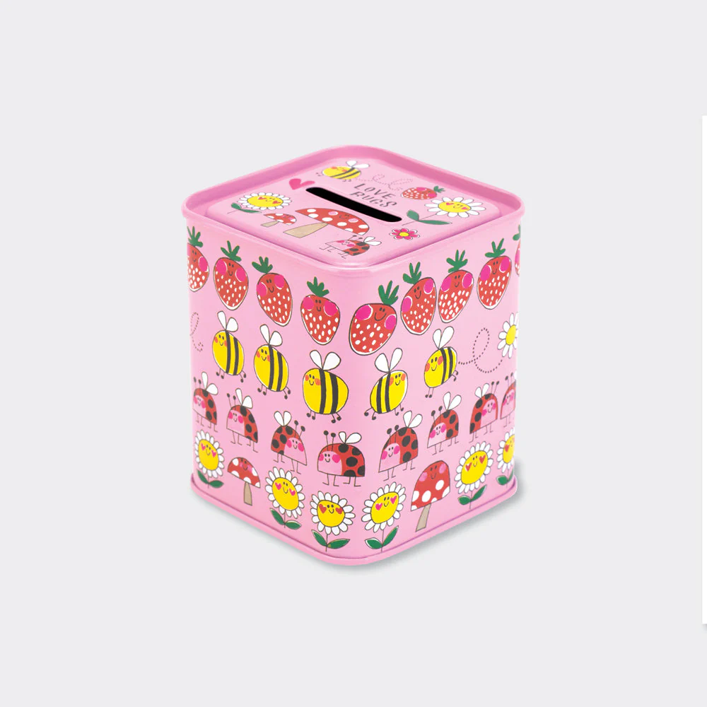 Love Bugs Money Box Tin - Rachel Ellen Designs