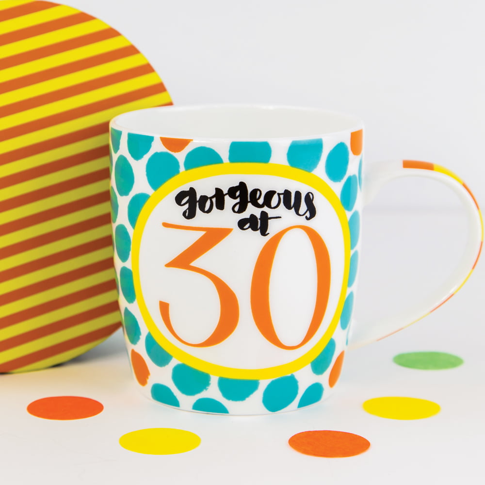 'Gorgeous At 30' 30th Birthday China Mug - Rachel Ellen Designs - Image 2