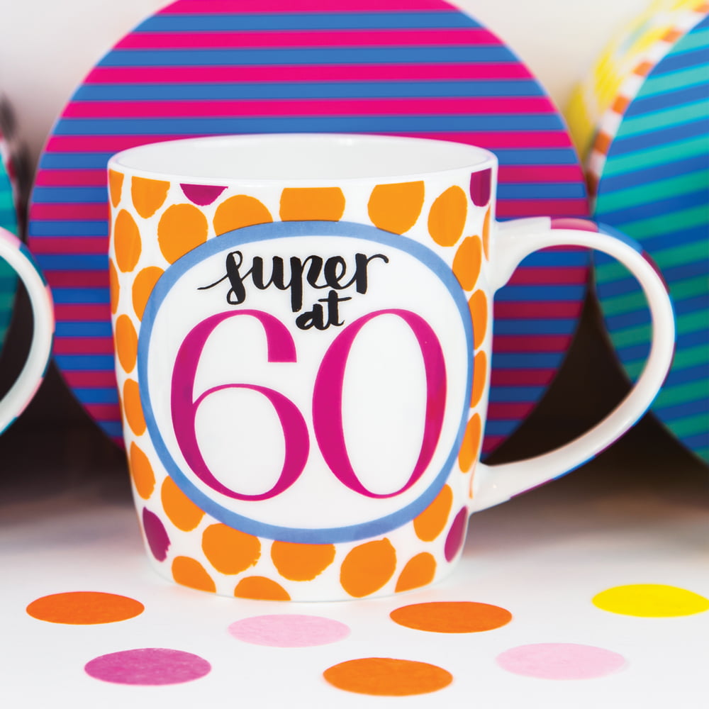 'Super At 60' 60th Birthday China Mug - Rachel Ellen Designs - Image 2